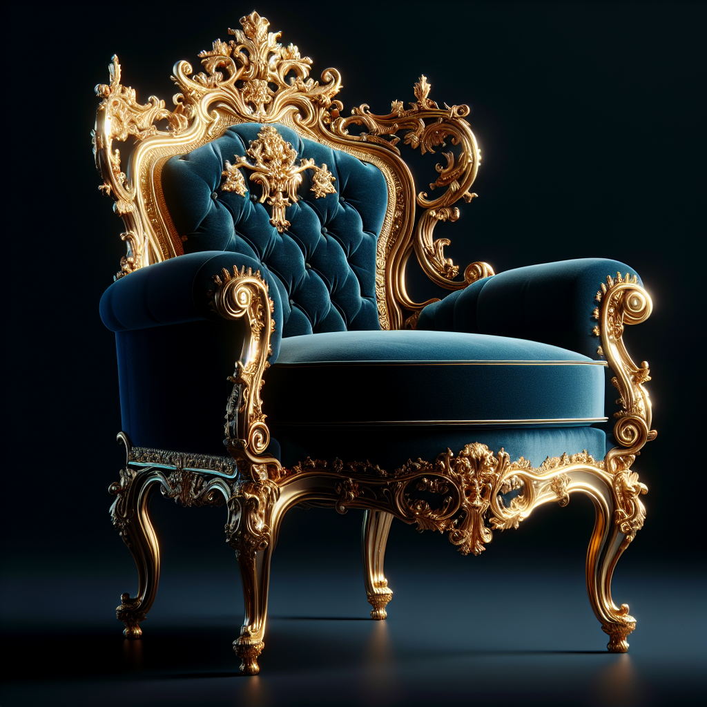 Chaise baroque dorée