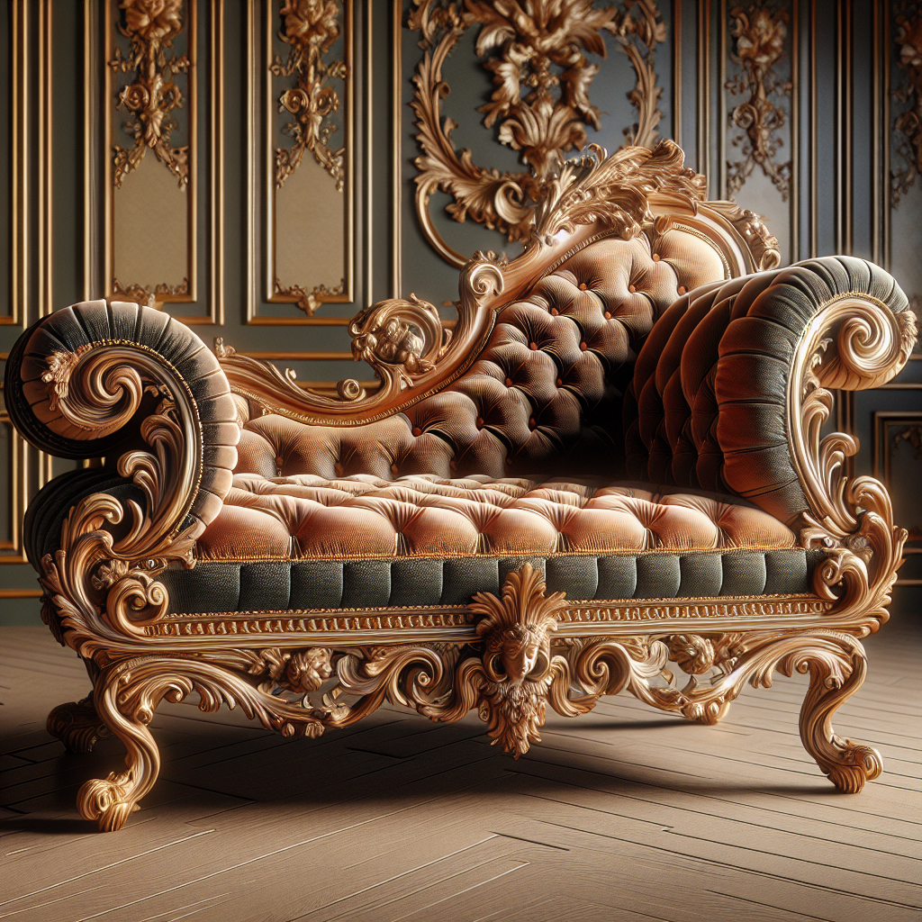 Chaise baroque capitonné